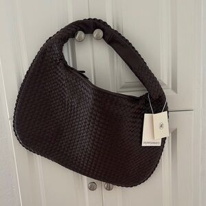 Peppermayo Brown Woven Hobo Bag